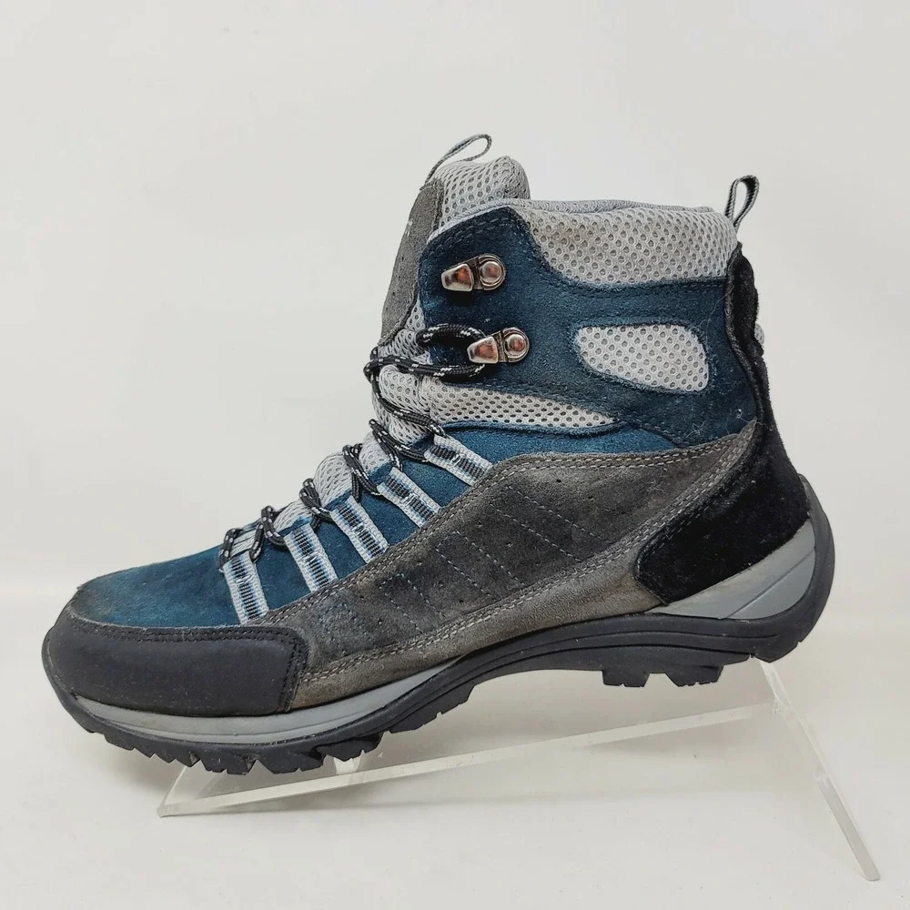 riemot Men's Hiking Boots Size 9 M Waterproof Lightweight Grey Blue RM021
